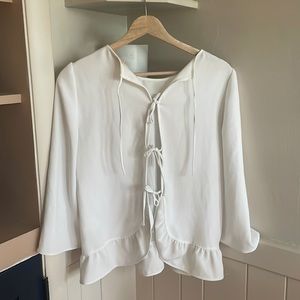 Sezane White Blouse